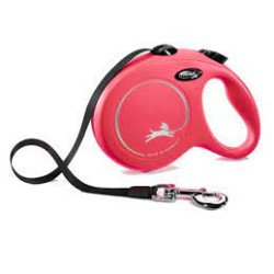 Guinzaglio automatico flexi new classic l 50kg/5m rosso