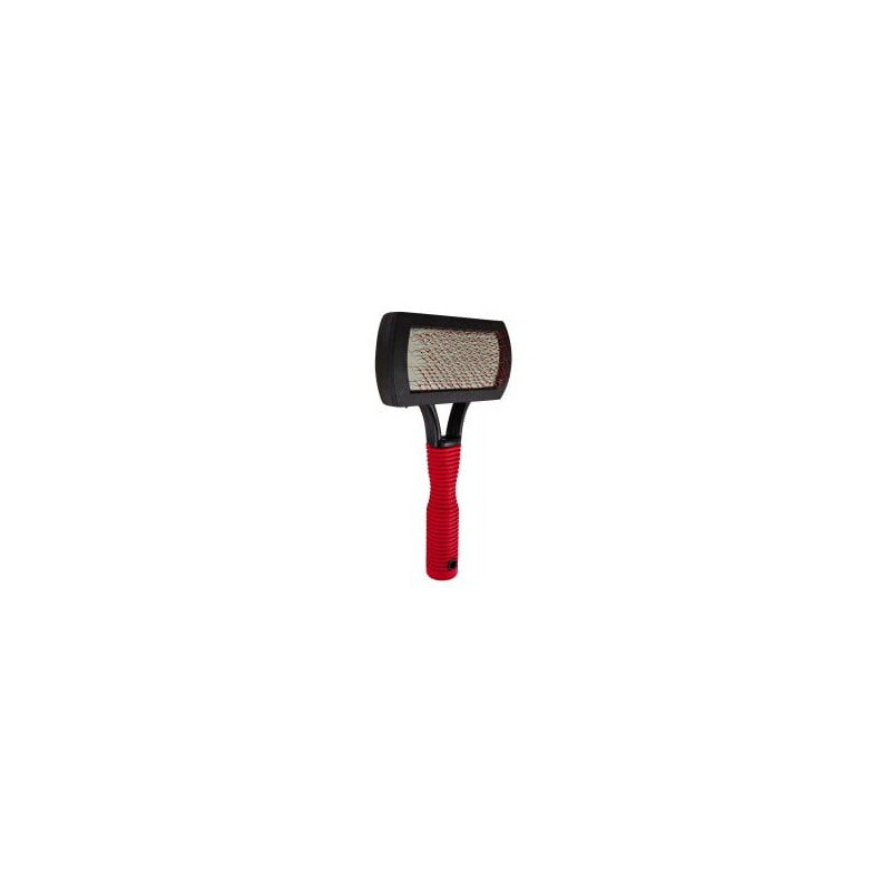 Spazzola flessibile trixie per cane nero/rosso [tr-2301]