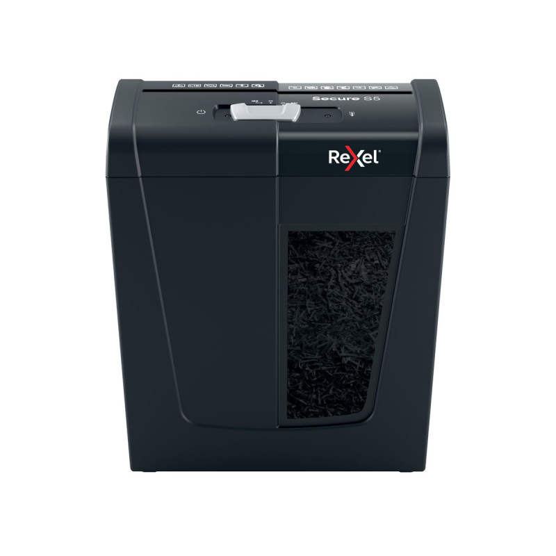 Distruggi documenti rexel s5 5fogli 10l 6mm nero [2020121eu]