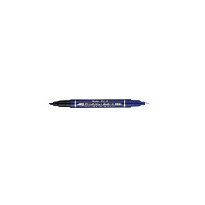 Marcatore permanente pentel twin tip cf 12 blu [n75w-ce]