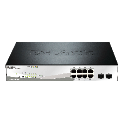 Switch d-link 8x 10/100/1000 mo/s tp poe, 2x combo nero [dgs-1210-10p]