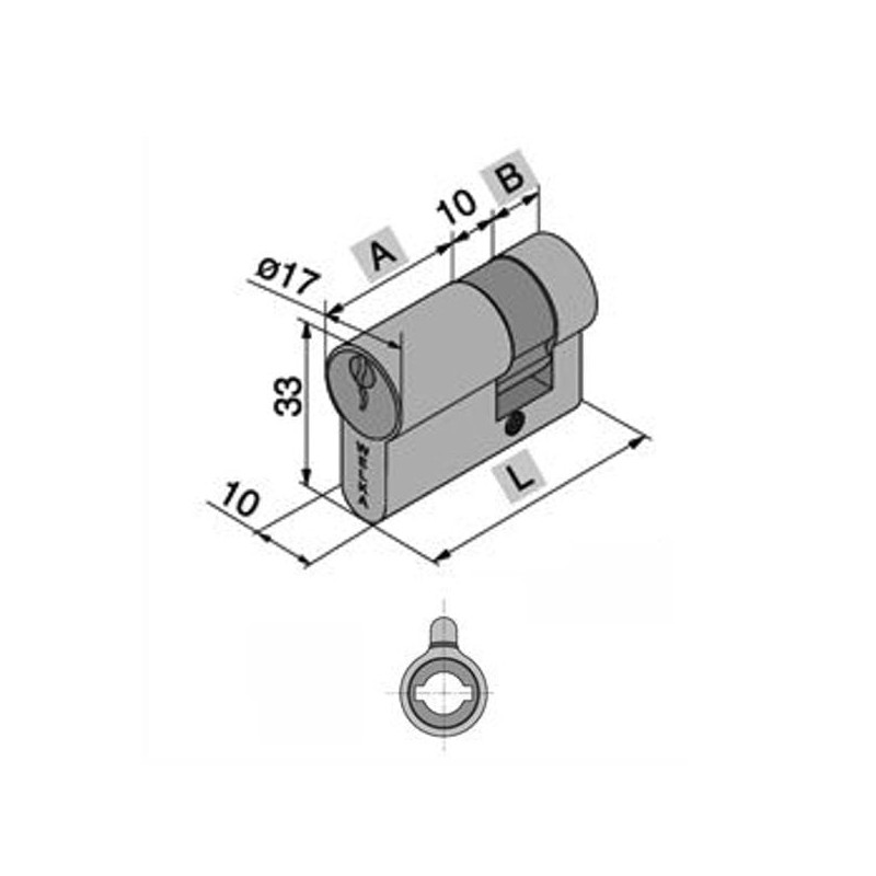 Serratura welka per porte cilindro tondo [60122051]