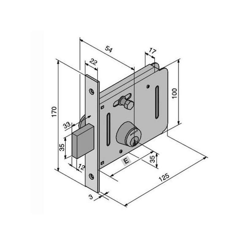 Serratura welka da infilare per cancelli [05350000]
