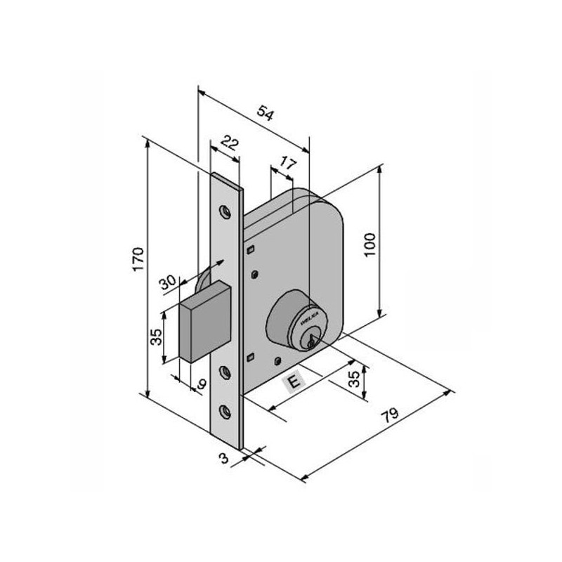 Serrature welka per cancelli 2mandate 45mm [06245000]
