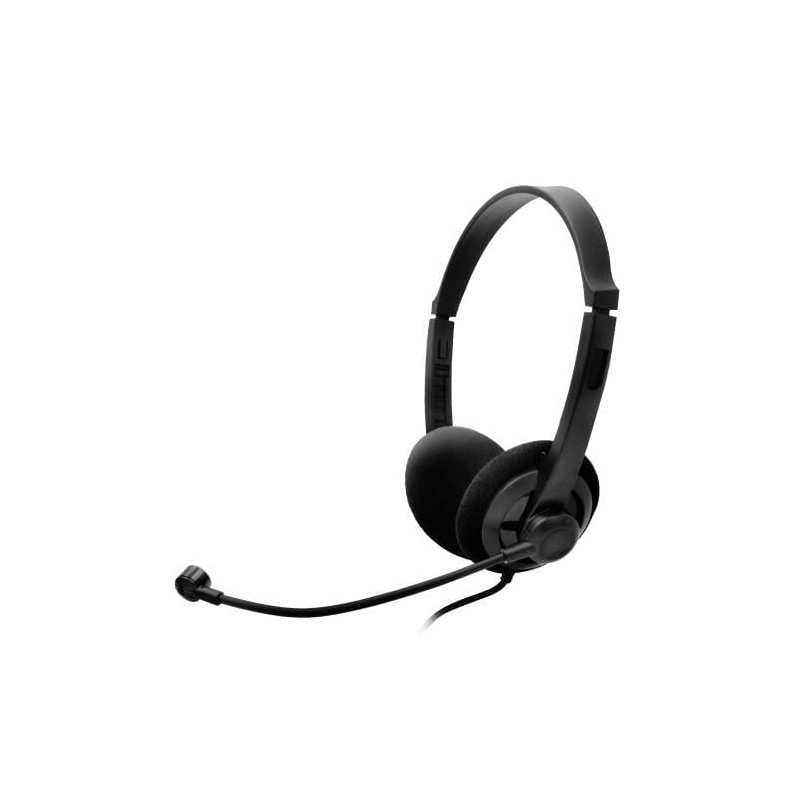 Cuffie stereo atlantis con microfono usb nero [p003-usb501]