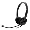 Cuffie stereo atlantis con microfono usb nero [p003-usb501]