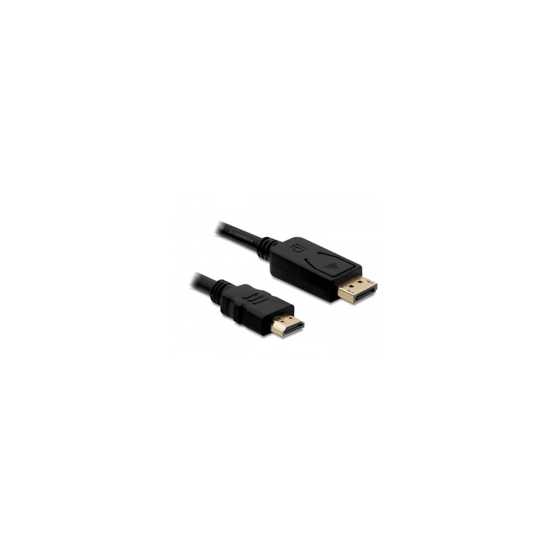 Adapter delock displayport-st.high speed hdmi-st. 2,0m gold