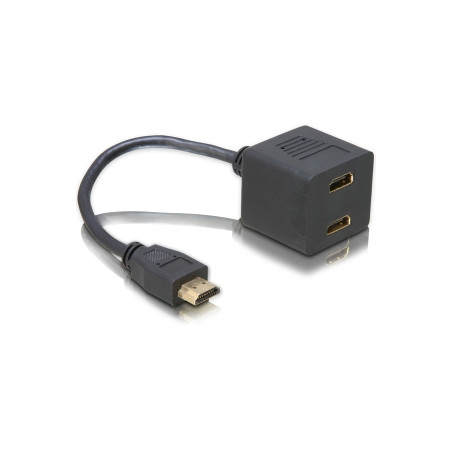 Adapter delock hdmi-st.2xbu. 0,20m gold [bk] [65056]