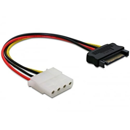 Cable adapter delock sata 15pin.st. 4pin molex bu. 0,12m [60115]