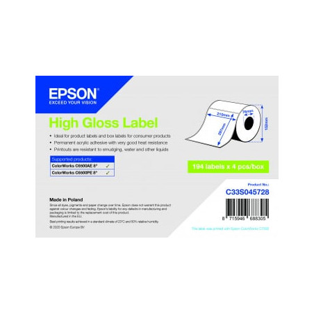 Epson 210mmx297mm 194-etichette [c33s045728]