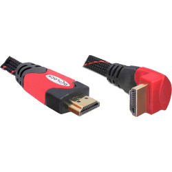 Hdmi cable m/m 2 m delock high speed ethernet gold [bk/rd] [82686]