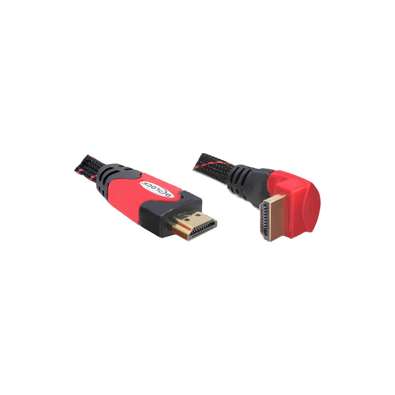 Hdmi cable m/m 2 m delock high speed ethernet gold [bk/rd] [82686]