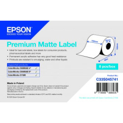 Etichette epson premium matte rotolo continuo 102 mm x 60 m [c33s045741]