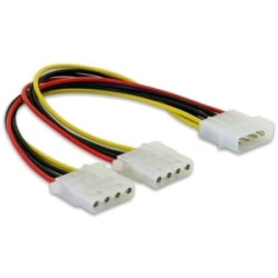 Stromkabel delock y-kabel molex 4pin - 2x molex 4pin st/bu