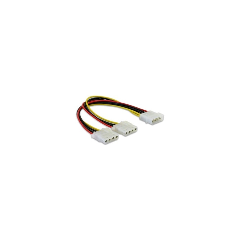 Stromkabel delock y-kabel molex 4pin - 2x molex 4pin st/bu