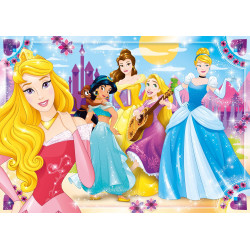 Puzzle clementoni supercolor maxi-principessa disney 104pz [23714]