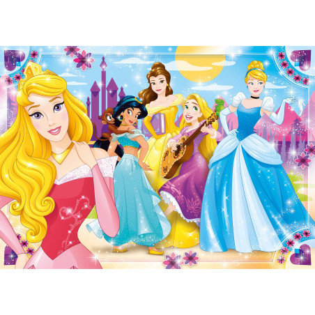 Puzzle clementoni supercolor maxi-principessa disney 104pz [23714]