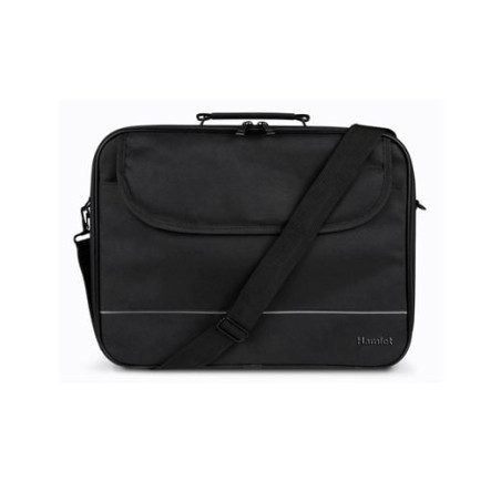 borsa notebook hamlet per 5.6" con tasca e tracolla nero [xnbag156bl]