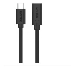 Cavo di estensione unitek usb tipo c 4k 60hz pd 20v/5a nero [c14086bk]