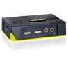 Switch kvm levelone 2-port 2*usb mit audio black edition [kvm-0221]