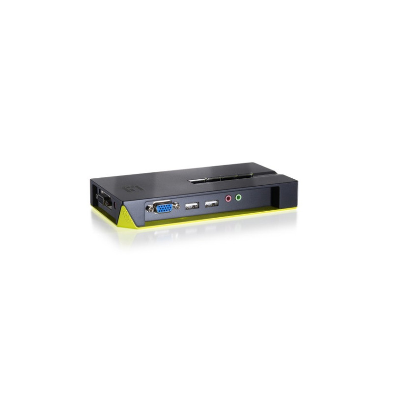 Switch kvm levelone 4-port 4*usb mit audio black edition [kvm-0421]