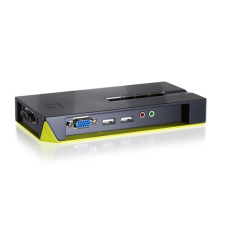 Switch kvm levelone 4-port 4*usb mit audio black edition [kvm-0421]