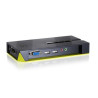 Switch kvm levelone 4-port 4*usb mit audio black edition [kvm-0421]