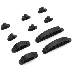 Porta cavi vultech co-02 da scrivania in plastica abs adesivo