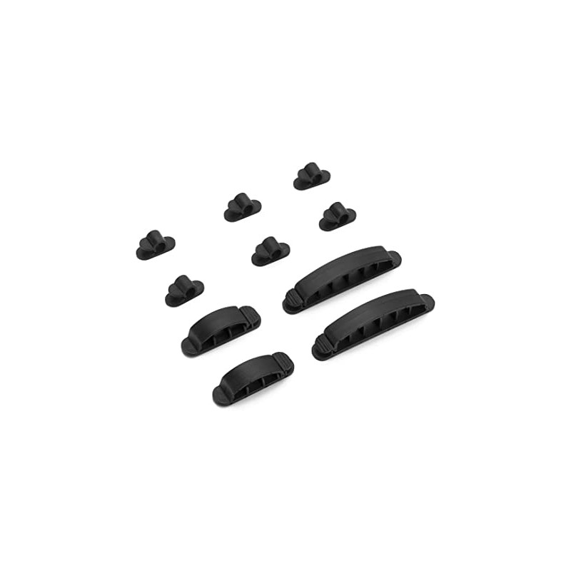 Porta cavi vultech co-02 da scrivania in plastica abs adesivo