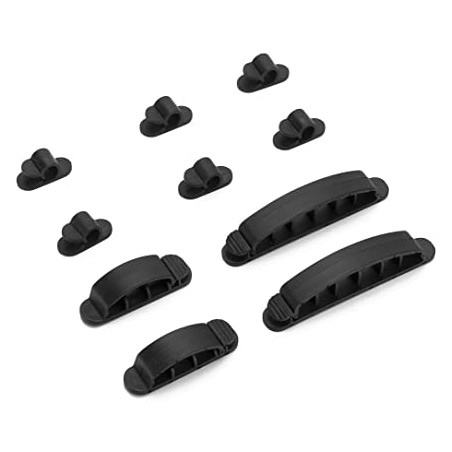 Porta cavi vultech co-02 da scrivania in plastica abs adesivo