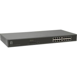 Switch levelone fsw-1650 fast ethernet con 16 porte nero [fsw-1650]