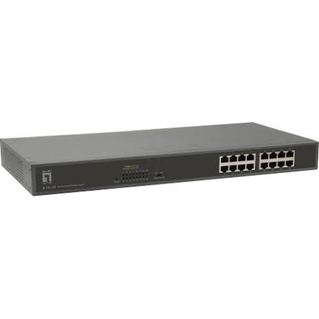 Switch levelone fsw-1650 fast ethernet con 16 porte nero [fsw-1650]