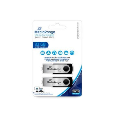 Pen drive 32gb mediarange usb 2*32gb 2pz [mr911-2]
