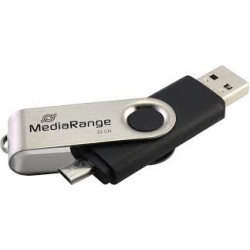 Pen drive 32gb mediarange usb 2.0 con otg [mr932-2]