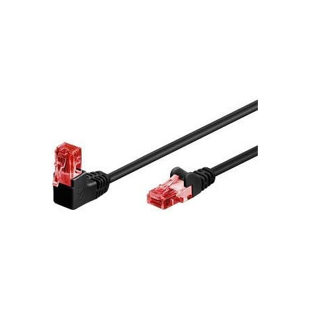 Cavo di rete goobay patch cat 6 u/utp 1x90' 0,50m nero [51514]