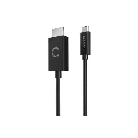 Cavo cygnett essentials usb-c a hdmi 4k nero [cy3305hdmic]