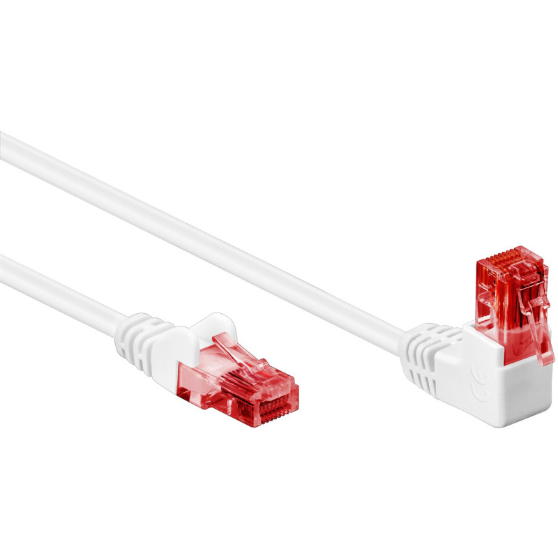 Cavo di rete goobay angolato 90deg cat.6 u/utp 5m bianco