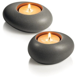 Candele tescoma fancy home 2 pz gigio [906850.43]