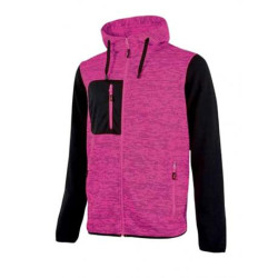 Felpa da lavoro u power rainbow donna fullzip m balck/fuscia [ey174bf-m]