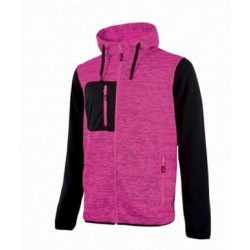 Felpa da lavoro u power rainbow donna fullzip xl balck/fuscia [ey174bf-xl]