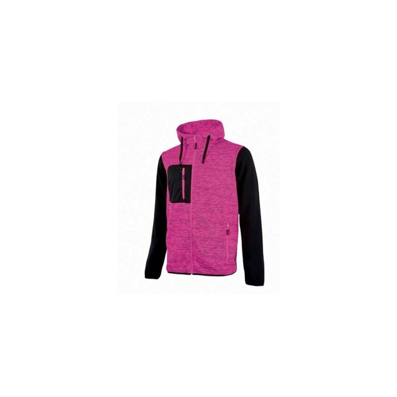 Felpa da lavoro u power rainbow donna fullzip xl balck/fuscia [ey174bf-xl]