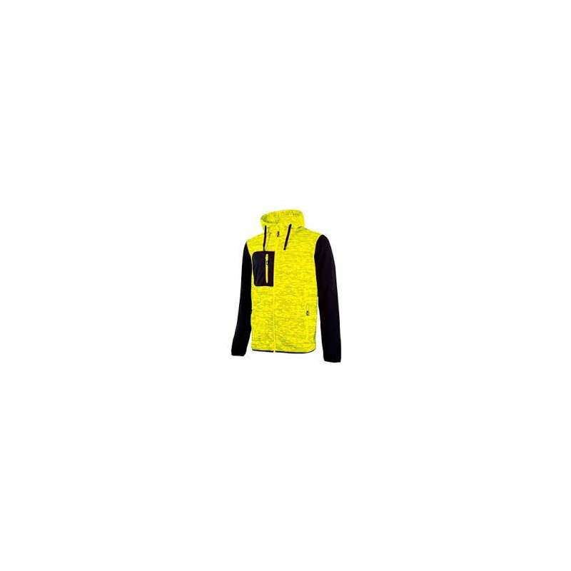 Felpa da lavoro u power rainbow donna fullzip s yellow fluo [ey174yf-s]