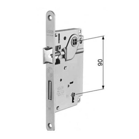 Serratura da infilare legno agb serrature 1002 centro e50 cromo opaco