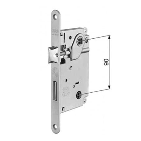 Serratura da infilare legno agb serrature 1006 centro e50 bagno cromo