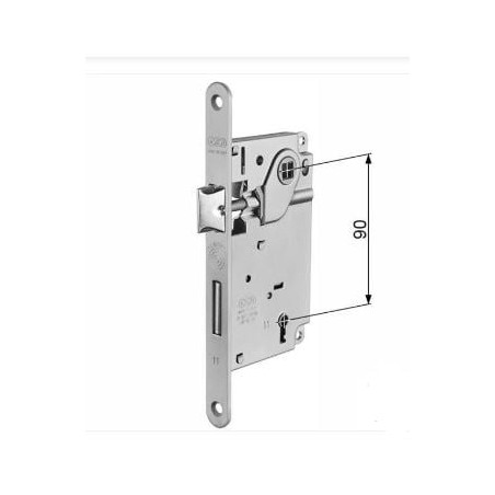Serratura da infilare legno agb serrature 1001 centro e50 cromo opaco