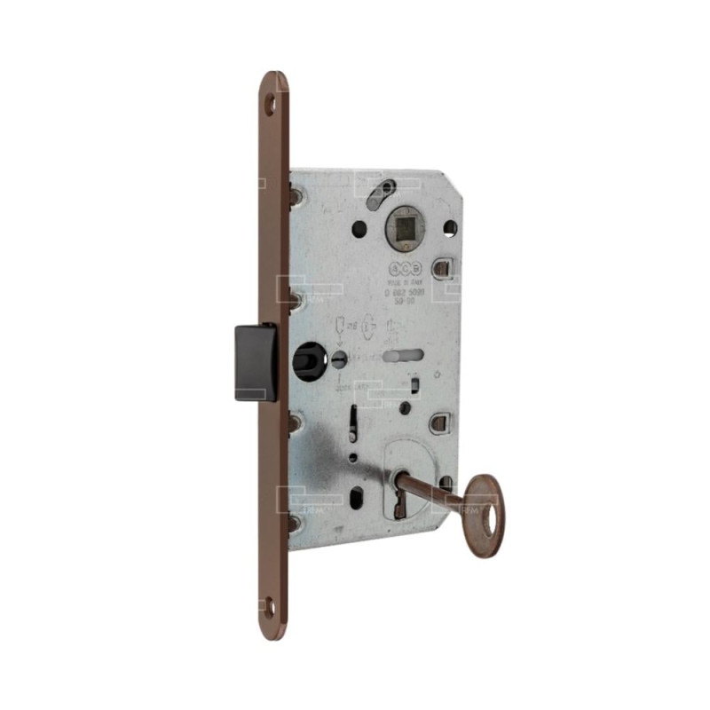 Serratura infilare legno agb serrature 1101 mediana e50 rosso bronzo