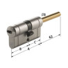 Cilindro di sicurezza mottura champions c28plus 4131 chiave/pomolo