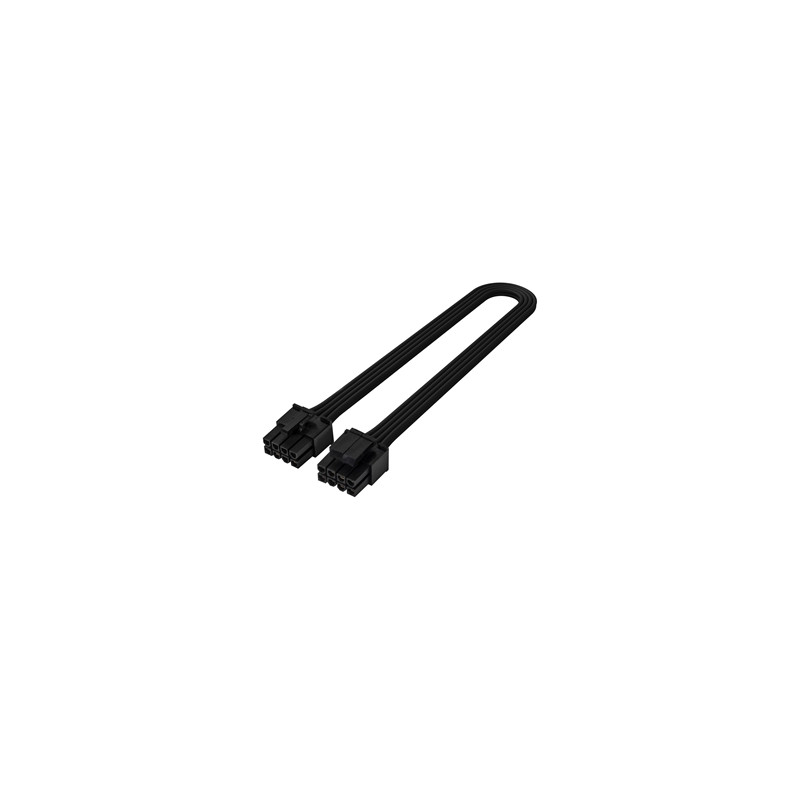 Cavo di alimentazione silverstone 8 pin atx a 4+4 pin 350mm nero