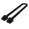 Cavo di alimentazione silverstone 8 pin atx a 4+4 pin 350mm nero