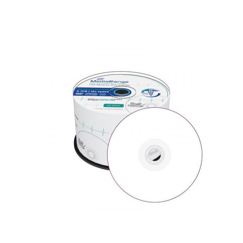 Confezione dvd+r mediarange 4.7gb 120min stampabile a getto d'inchiostro
